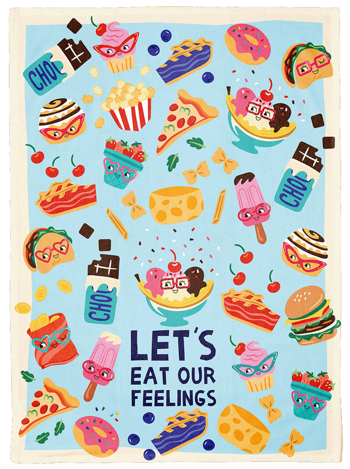 FUNNY FOOD PATTERN EATING KITCHEN DISH TOWEL UPTOWN SOX