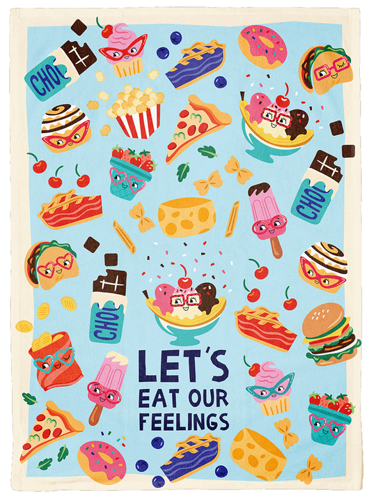 FUNNY FOOD PATTERN EATING KITCHEN DISH TOWEL UPTOWN SOX