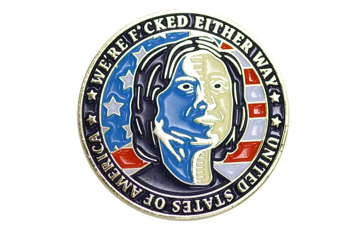 Trump Clinton Fcked Either Way Flip Coin-tvso