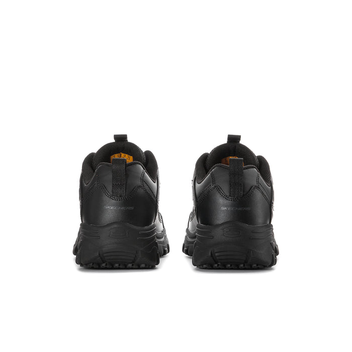Men's black extra-wide sneaker pair, padded heel and rear traction tread