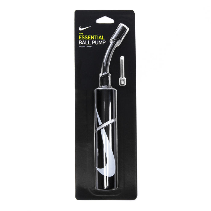Black ball pump with curved metal nozzle and needle
