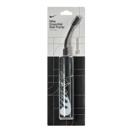 Nike Essential ball pump, black curved nozzle in blister packaging