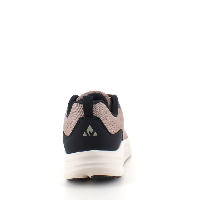 Extra bred sneaker med stötdämpning och ventilerande ovandel i taupe