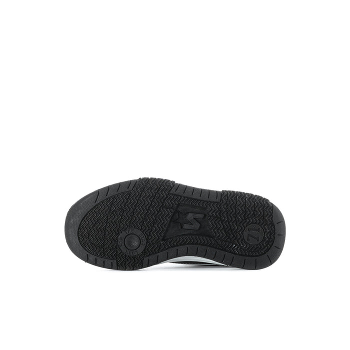 Kids' sneaker outsole with textured tread and thick rubber midsole