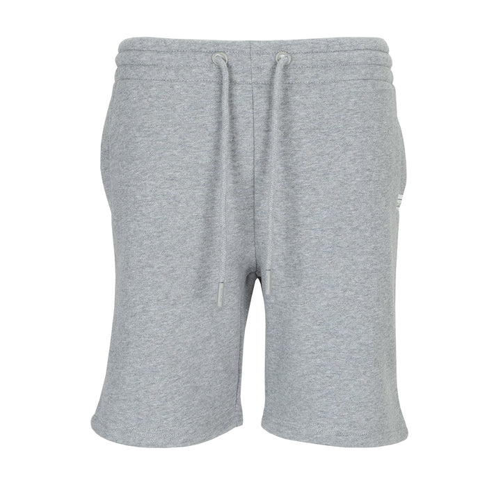 Youth heather grey fleece oversized sweat shorts with drawstring waist