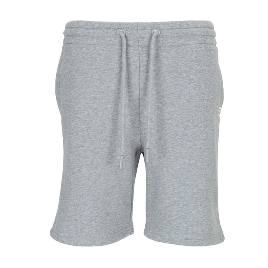 Youth heather grey fleece oversized sweat shorts with drawstring waist