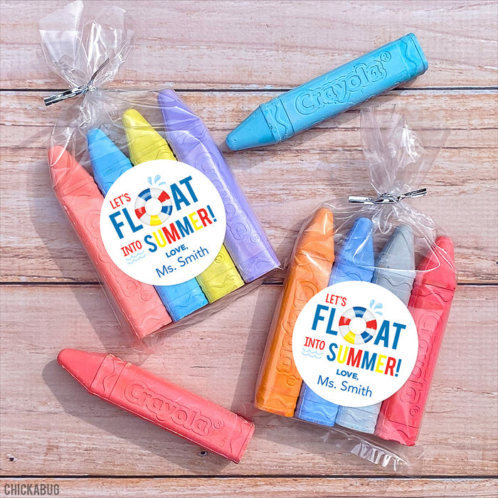 "Float Into Summer" Last Day of School Stickers