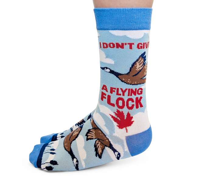 FUNNY CANADA GOOSE FLYING FLOCK PRINT SOCKS WOMEN UPTOWN SOX