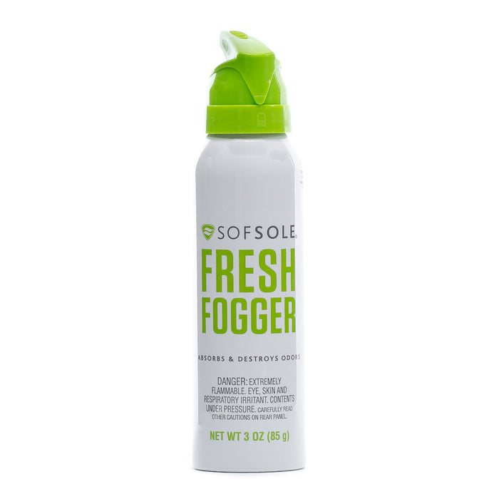 SOFSOLE Fresh FOGGER 3 oz odor-freshening spray bottle, white with green cap