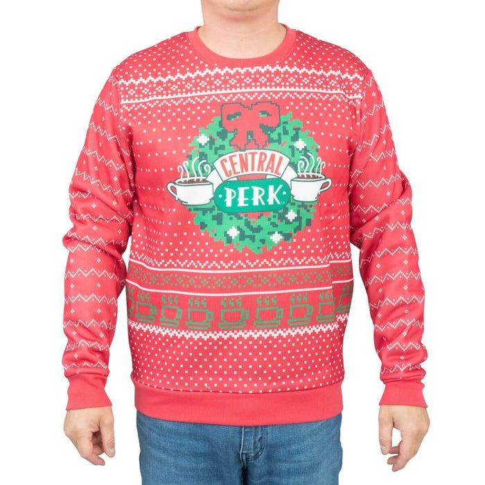Friends Central Perk Wreath Ugly Christmas Sweater-1