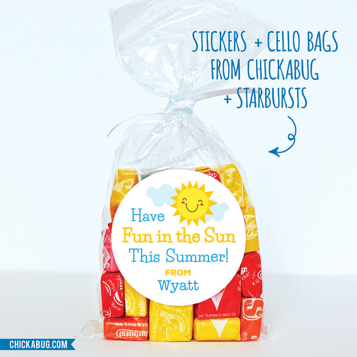 "Fun in the Sun" Last Day of School Stickers