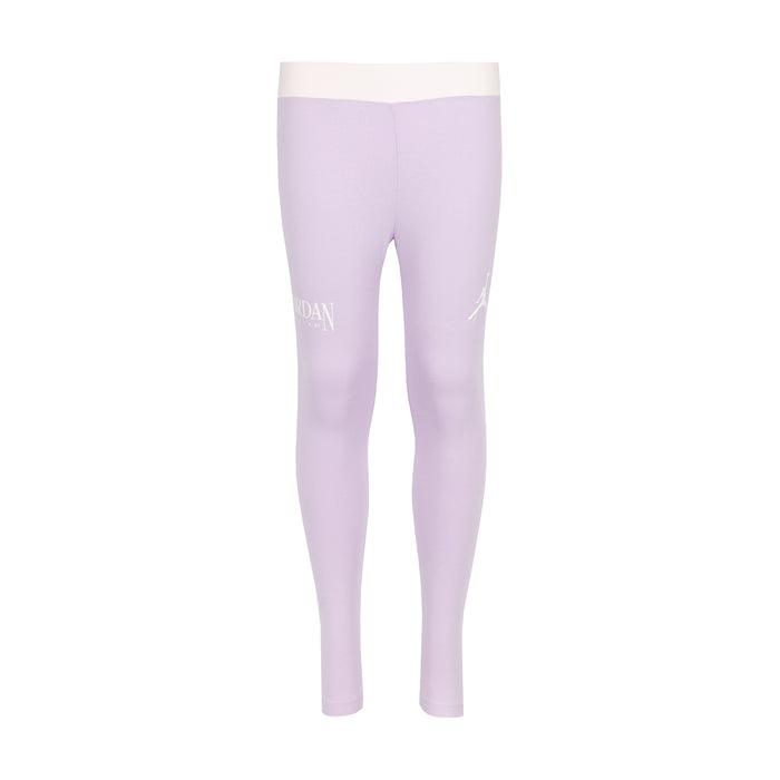 Youth violet leggings with small thigh logo