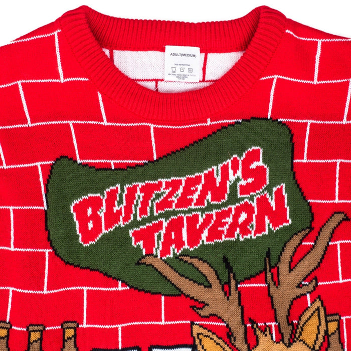 Funny Ugly Christmas Sweater Beverage Dispenser Elfed Up Blitzen's Santa Jingle Juice Knitted Pullover - TVStoreOnline