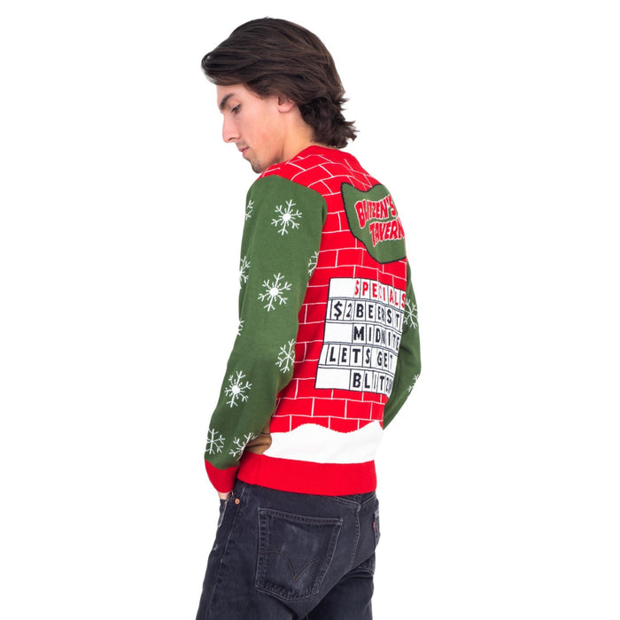 Funny Ugly Christmas Sweater Beverage Dispenser Elfed Up Blitzen's Santa Jingle Juice Knitted Pullover - TVStoreOnline