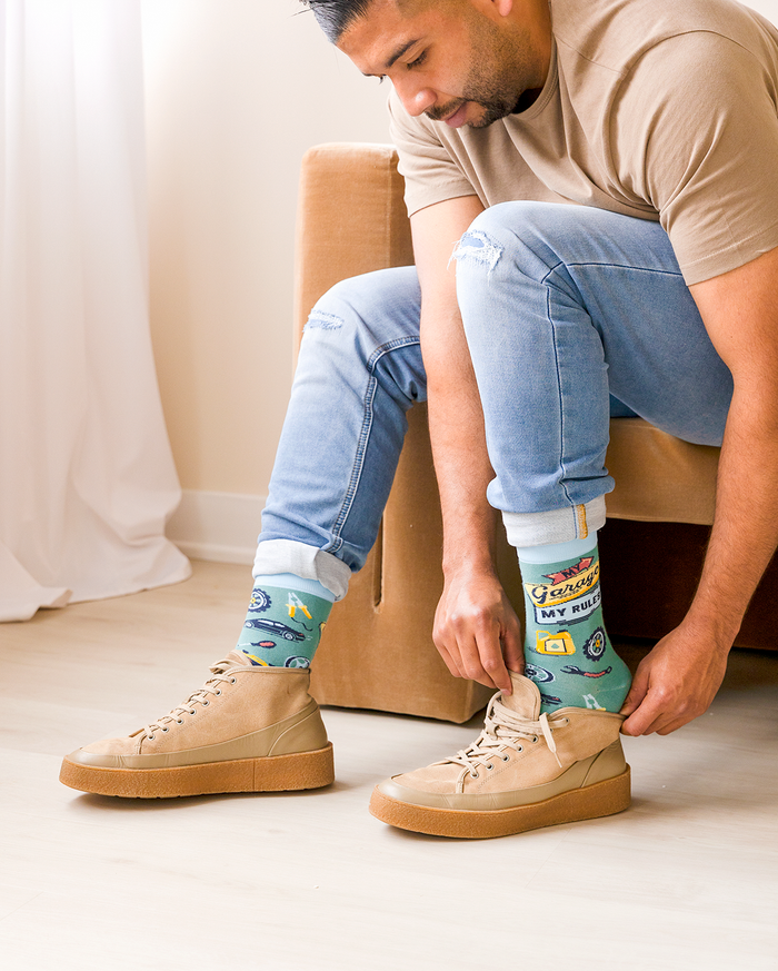 Funny Garage Socks - Uptown Sox
