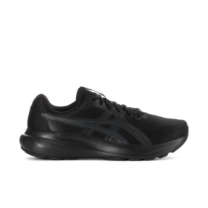 Men's Gel Contend 10 Wide black running sneaker with gray logo stripes