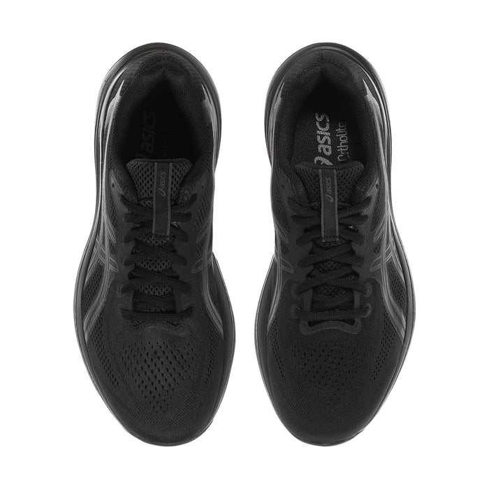 Men's Gel Contend 10 Wide black lace-up sneakers, asics logo on tongue