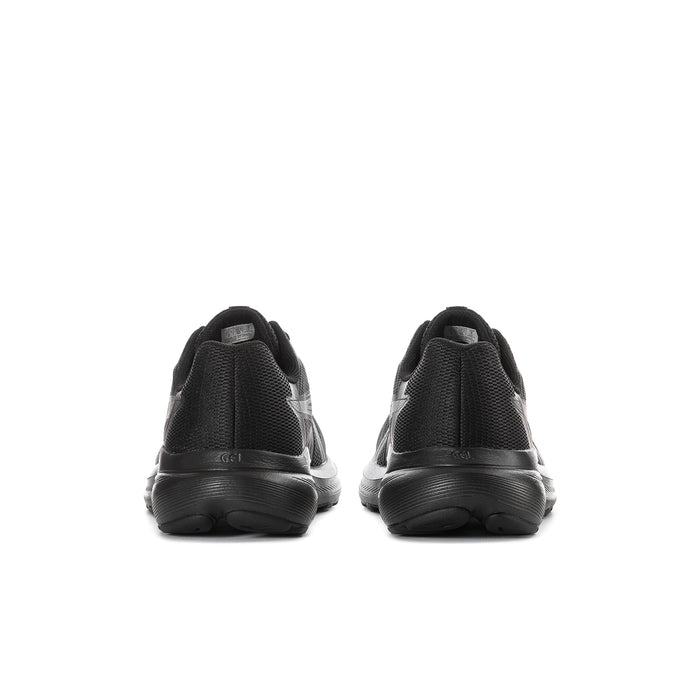 Men's Gel Contend 10 Wide black sneakers with rear cushioning and logo heel panel