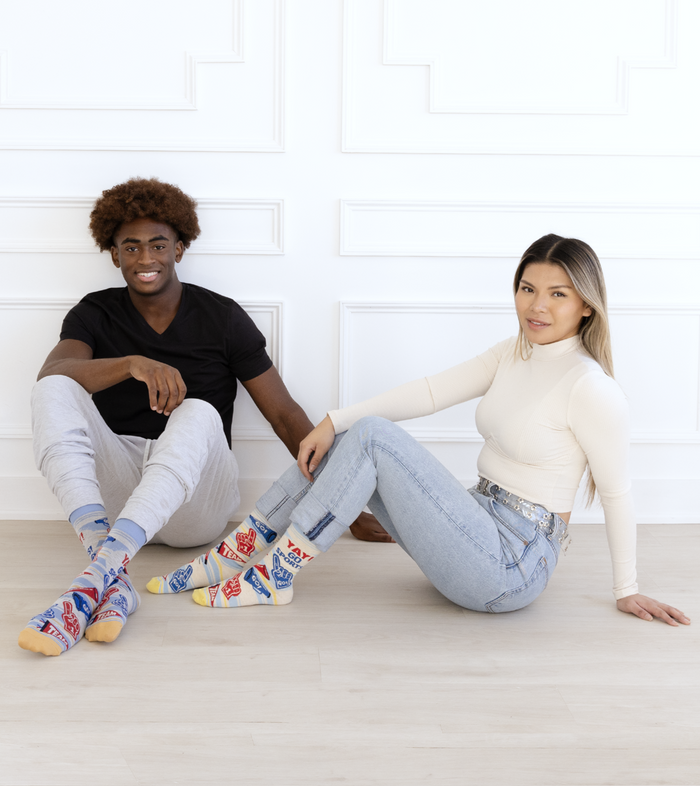 Yay! Go Sports! Socks - Uptown Sox - Mens Crew Socks
