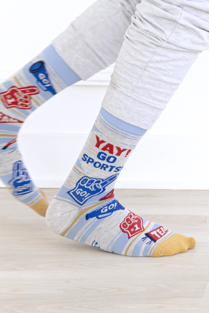Yay! Go Sports! Socks - Uptown Sox - Mens Crew Socks