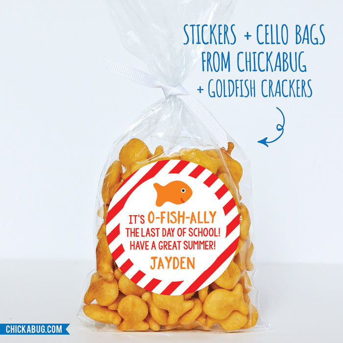 Goldfish Last Day of School Stickers