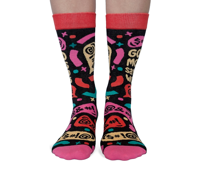 WOMEN'S FUNNY GOOD MOMS SAY BAD WORDS SOCKS - UPTOWN SOX