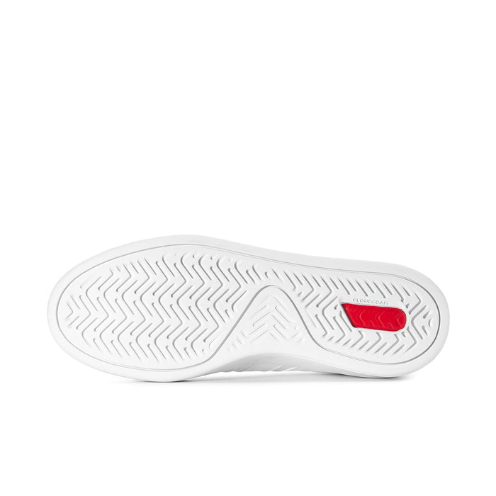 White adidas Grand Court 3.0 women's outsole with textured tread and red accent