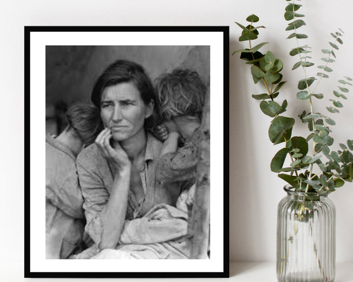 Great Depression 1929 Migrant Mother framed art