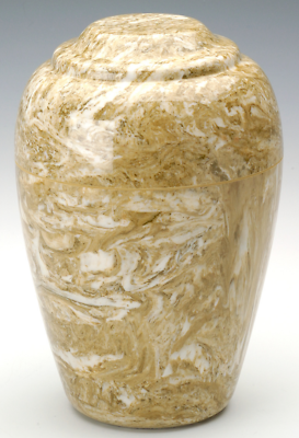 Grecian Marble Neptune Keepsake Funeral Cremation Urn 35 Cubic In. TSA Approved