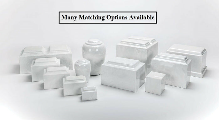 Grecian Marble Neptune Keepsake Funeral Cremation Urn 35 Cubic In. TSA Approved