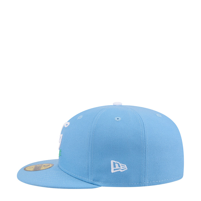 Light blue cap with small white New Era flag logo