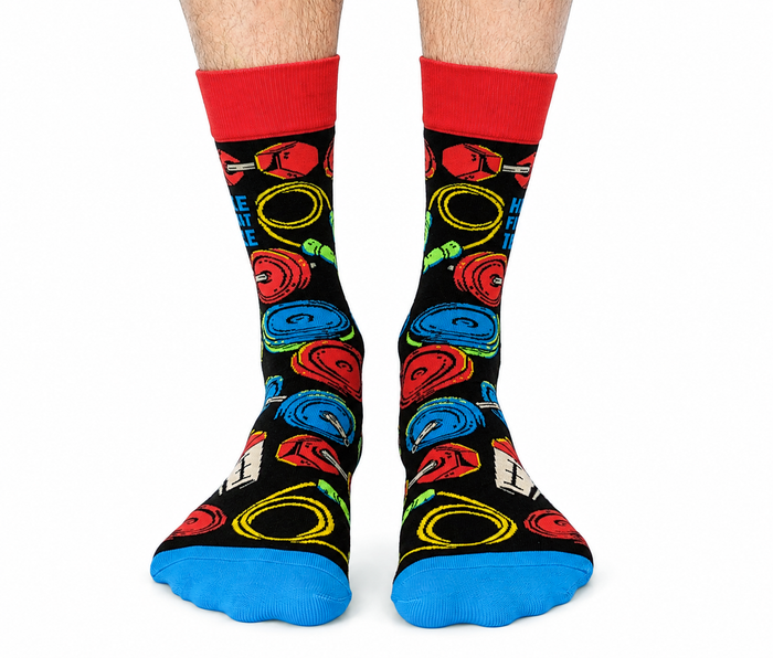 FUNNY NOVELTY CARS MEN'S CREW SOCKS - UPTOWN SOX