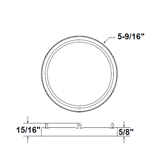 Halco - DSK-5.5-TRM-DB - Surface Mount Disk 5.5in Round Trim Dark Bronze product image
