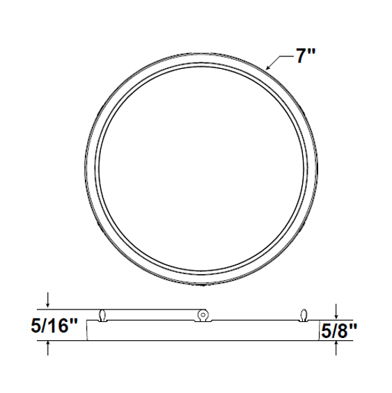 Halco - DSK-7-TRM-DB - Surface Mount Disk 7in Round Trim Dark Bronze product image