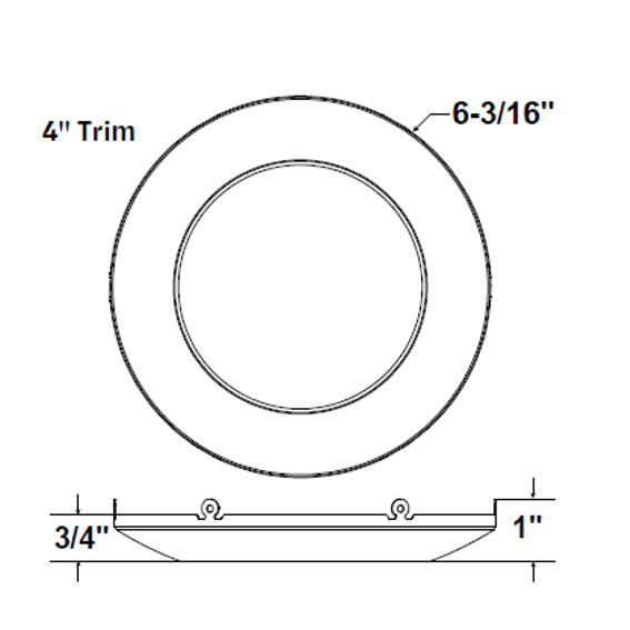 Halco - SMD-4-TRM-DB - Surface Mount Downlight 4in Round Trim Dark Bronze product image
