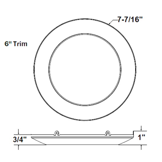 Halco - SMD-6-TRM-BC - Surface Mount Downlight 6in Round Trim Brushed Copper product image