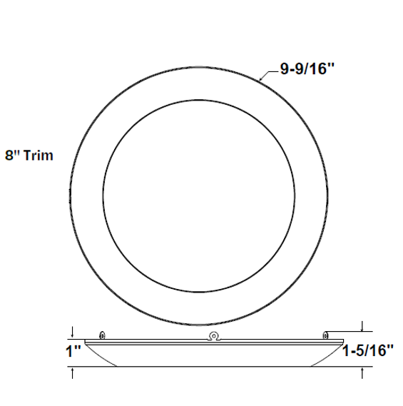 Halco - SMD-8-TRM-BC - Surface Mount Downlight 8in Round Trim Brushed Copper product image