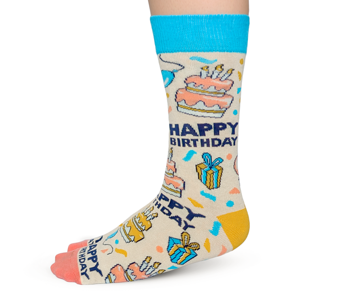 WOMEN'S CUTE HAPPY BIRTHDAYSOCKS - UPTOWN SOX