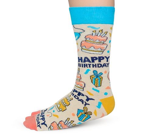 WOMEN'S CUTE HAPPY BIRTHDAYSOCKS - UPTOWN SOX