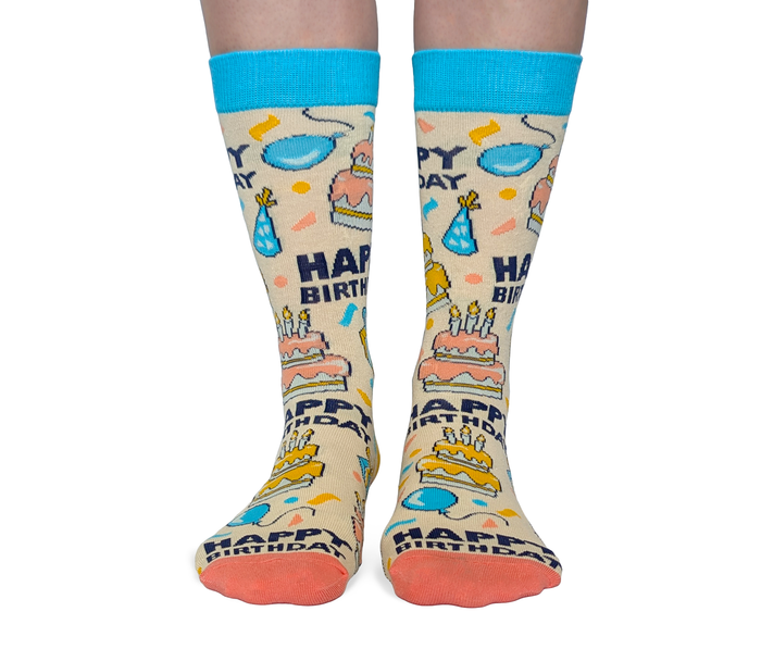 WOMEN'S CUTE HAPPY BIRTHDAYSOCKS - UPTOWN SOX