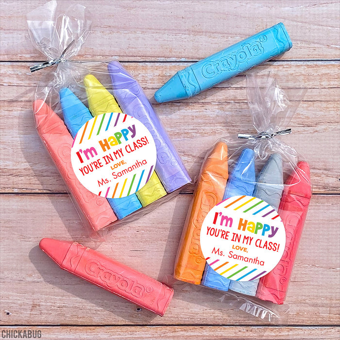 "Happy You're In My Class" Back to School Stickers