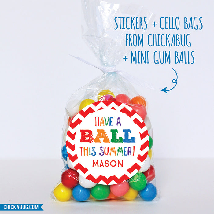 "Have A Ball" Last Day of School Stickers