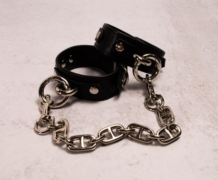 'Heavy Duty' — Black Leather Cuffs _ LIMITED _