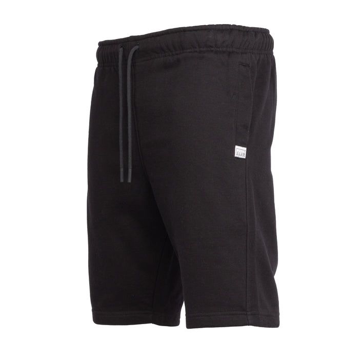 Men's dark anthracite heavyweight fleece short with drawstring and side pockets