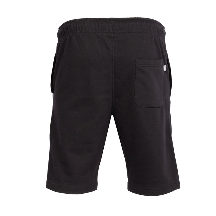 Men's dark anthracite heavyweight fleece short with back pocket and elastic waist