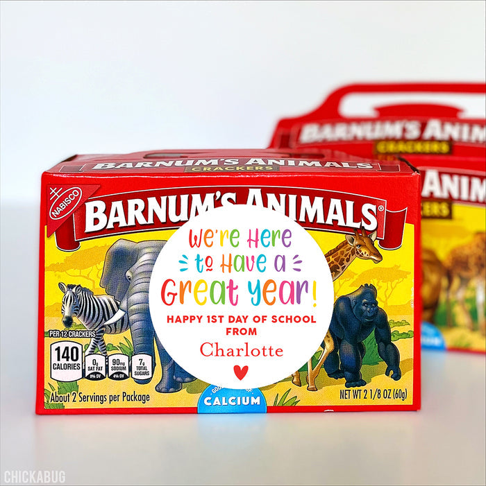 "Here To Have A Great Year" Back to School Stickers