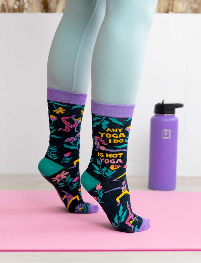 WOMEN'S FUNNY CUTE PRETTY HOT YOGA SOCKS - UPTOWN SOX