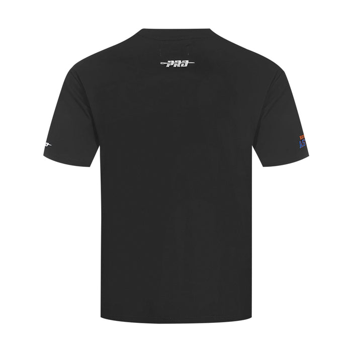 Men's Houston Astros black T-shirt with small white logo on back neckline