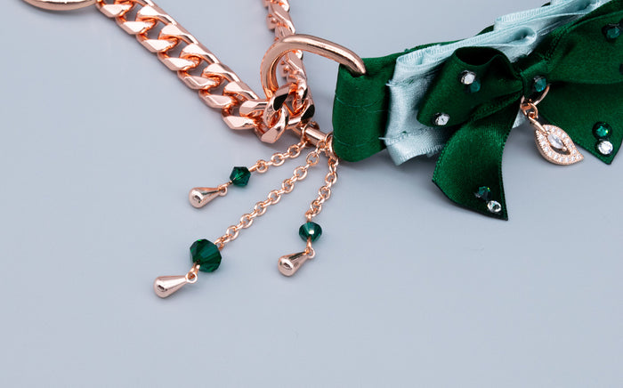 Hunter Green & Seafoam Luxury Martingale Collar