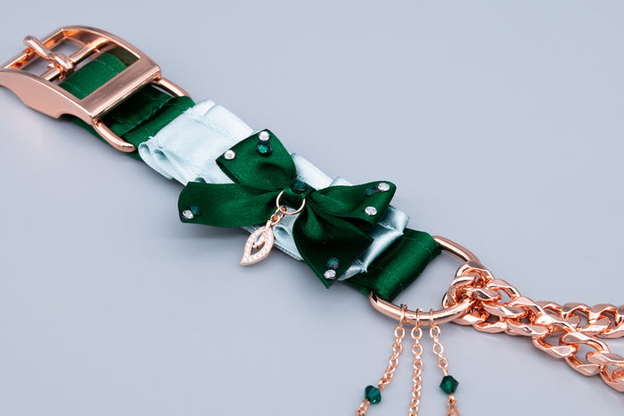 Hunter Green & Seafoam Luxury Martingale Collar